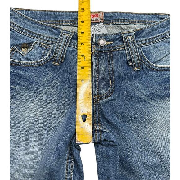 Vintage Y2K NoBo No Boundaries Low‎ Rise Flared Denim Jeans - size 7 Juniors - Picture 6 of 8